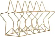 COMNESTBI 1Pc Star Desktop Bookshelf Unique Storage Rack for Books Magazines Documents Stylish Office Home Decor Elegant Design for Efficient Organization