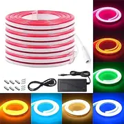 3~5m 9.8~16.4ft Multicolor Flexible Neon LED Strip Rope Lights 120 LEDs / Meter 2835 SMD IP65 Waterproof Flexible with DC12V Power adapter for Outdoor Party Ho