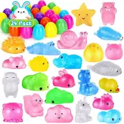 24 Pcs Prefilled Easter Eggs with Mochi Squishy Toys Easter Eggs Filled with ...