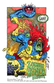 Don Simpson’s Zombie Megaton Man 11x17 Original Art By Nick Justus