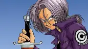 Anime dragon ball z trunks boys looking at viewer blue Playmat Gaming Mat Desk