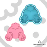 Bunny Bottom Cookie Cutter and Embosser - 6.6cm x 7.5cm