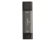 TEAM X2 MAX DRIVE 1TB Titanium USB 3.2 Gen2 External Solid State Flash Drive, Du