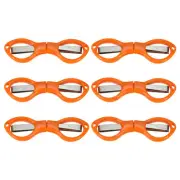 6 Pcs Folding Scissors Non-Rust Portable Mini Scissors Travel Small Shear Orange