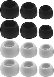 ECSiNG 6 Pairs Silicone Earbuds Ear Tips Compatible with Samsung Galaxy Buds Pro Earphones Soft Eartips Earpads Ear Cap Ear Plug L/M/S Size Black & Grey
