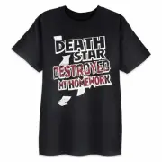 Disney Parks top Star Wars Death Star ''Homework'' Shirt for Kids XS