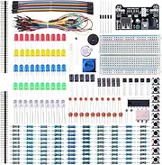 ELEGOO Electronic Fun Kit Bundle with Breadboard Cable Resistor, Capacitor, LED, Potentiometer for Arduino (235 Items)