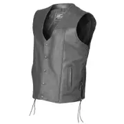 Büse Leather Vest, black, Size 8XL for Men