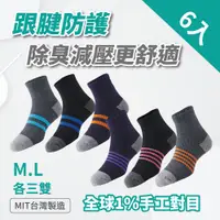 在飛比找PChome24h購物優惠-【S.Motus除臭襪】MIT 足弓減壓運動長襪 6雙(除臭