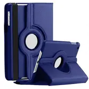 For Samsung Galaxy Tab A7 Lite 8.7 2021 Cover, Tab SM-T220 / T225 Leather Smart 360 Rotate Flip Stand Case Cover (Navy Blue)