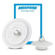 Drain Plug 2 Pack Replacement Sink & Drain Plugs Fits Multiple Sized Drain Ho...