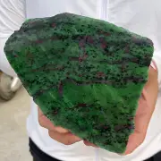 1.3lb Natural Ruby Zoisite slice Quartz Crystal Gemstone Rough Mineral Specimen