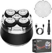 Head Shavers for Bald Men - Newly Designed Magnetic Electric Razor, 10000 RPM High Speed Motor for Fast Shaving, IPX6 Waterproof Razor with LED Display, 180-Min Runtime, Wet/Dry Use, Rechargeable Grooming Kit (Black, 5D)
