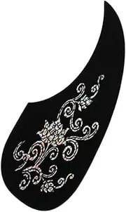 Kisangel Acoustic Guitar Pickguard Scratch Plate Durable Scratching Protector with Unique Pattern for Acoustic Guitar Decoration and Surface Protection