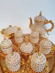 27. Pc Ottoman Turkish Greek Arabic coffee table set Espresso Serving Cup Saucer