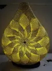 Table Lamp Lampshade Resin A Bottle Hand-Painted Mandala Yellow