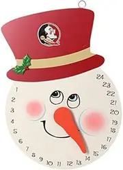 NCAA Florida State Seminoles 2014 10 Snowman Countdown Calendar, One Size, Red