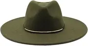 [Generic] Women Big Wide Brim Fedora Hat Unisex Mens Womens Jazz Caps Wedding Formal Dress Hats Panama Felt Hats