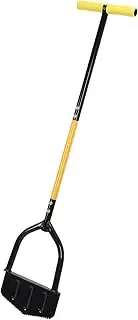 Asixxsix Half Moon Lawn Edger, 38 Inch Stainless Steel Multifunctional Saw Tooth Edger Ergonomic Design Grass Step Edger with T Grip Handle for Landscaping Sidewalk Garden Yard