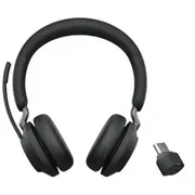 Jabra Evolve2 65 Stereo USB-C(Link380c) Wireless Bluetooth Headset, certified for Microsoft Teams - Black (Without Charging Stand)
