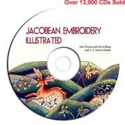 Jacobean Embroidery Illustrated-Patterns-Form-Fillings-Tudor-Quilt-Stitch-PDF CD