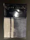 New Ralph Lauren Addison Plaid Jayme Euro Pillow Sham Linen Navy Cream