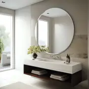 30" round Frameless Wall Mirror with Beveled Edge - Circle Mirror for Bathroom &