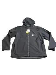 NWT Carhartt Mens Rough Cut Jacket Soft Shell Full Zip Waffle Thermal Size 2XL