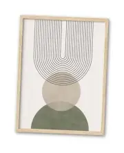 12x16in Boho Sage Green Framed Wall Art,Abstract 16L" x 12W" Framed Boho Green