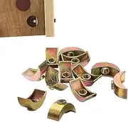 12pcs M6 Half Moon Nuts Washers,Spacer Washer, 6mm Hole Dia Bronze Tone Connector Nuts, Zinc Alloy External Thread Lock Washer, Spacer Connector Hardware Fittings, for Connect Furniture