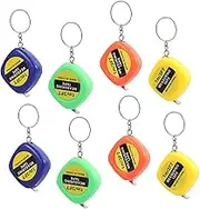 NUOBESTY 1set Portable Tape Measure Pendant with Key Ring Mini Tapeline for Home Outdoor Use Durable Craftsmanship Easy Slide Lock Convenient Ruler Sewing Tool Random Color 20pcs