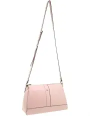 [PIERRE CARDIN] Leather Structured Crossbody Bag in Rose