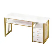 Lauft Manicure Table Vanity Table Nail Art Desk Salon Spa Storage Drawer Shelf