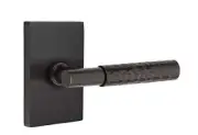 Emtek Select Dummy, Rectangular Rosette, T-Bar Stem, Hammered Handle US10B