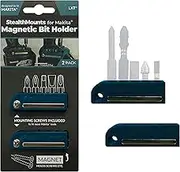 StealthMounts Blue Makita Magnetic Bit Holder | Drill Bit Organiser | Perfect Bit Holder for Maktia Drills and Impacts (2 Pack)