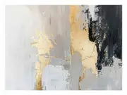 Black Gold Abstract Canvas Print