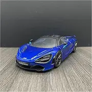 Scale Finished Model Car 1:24 Scale for McLaren 720S Sports Car Metal Die-cast Car Simulation Car Model Exquisite Decoration Die-cast Vehicle(Blue)
