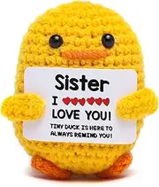 Positive Duck – Handmade Emotional Cheer Support Funny Pickle Potato Nuggets for Women Men Friends Coworkers, Birthday for Him Her (Sister)
