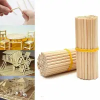 在飛比找蝦皮購物優惠-50PCS Pine Round Wooden Rods c