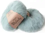 Soft and Lightweight Yarn Made from Superfine Alpaca and Merino Wool, Drops Melody, 1.8 oz 153 Yards per Ball (09 Light Sea Green)