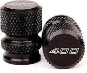 Ninja 400 Ninja400 Z400 Z 400 2018-2022 2023 2024 Motorcycle Kickstand Pad Side Stand Extension CNC Tire Valve Caps(Tire Cap-Black)