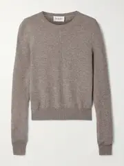 [SAINT LAURENT] SAINT LAURENT - Cashmere Sweater - Taupe - XL XL Brown