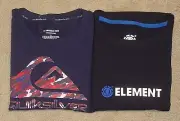 1 Quicksilver 1 Elememt Mens Size L Short Sleeve Shirt NWT Black Navy Blue