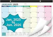 Generic 2025-2026 Wall Calendar Thicken Paper Desktop Monthly Calendar Wall Hanging Practical Desk Planner for Desk Wall Decoration Accessories