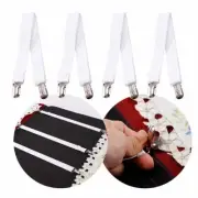 4pcs Clips Fasteners Sheet Straps Grippers Suspender Elastic Mattress Strip S2Q5