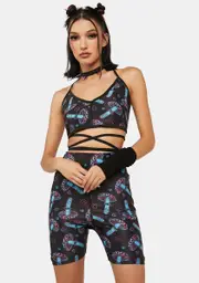 [Too Fast] Shroom Tie Top Shorts Set