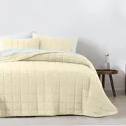 Royal Comfort Coverlet Set Bedspread Soft Touch Easy Care Breathable 3 Piece Set Beige (Queen, King)