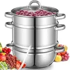 11Qt Steam Juicer Extractor Stainless Steel, Juice Steamer Pot for Fruit & Ve...