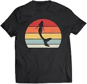 [X.Style] Vintage Retro Mermaid Shirt 70?S Mermaid Gift Ocean ds1748 T-Shirt