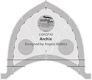 Creative Grids Machine Quilting Tool Ruler Template - Archie CGRQTA3